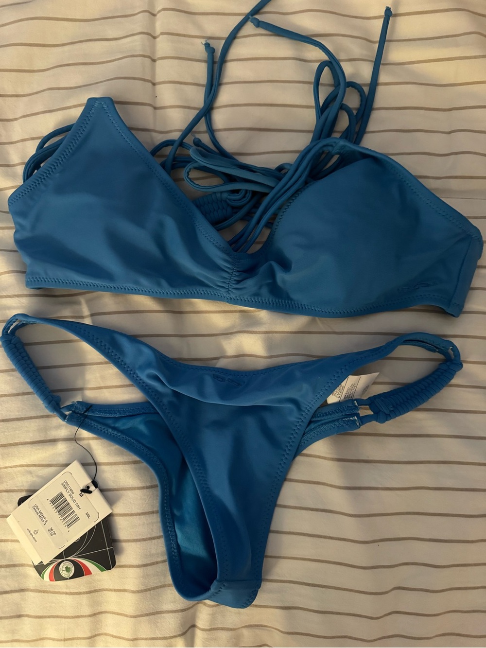 Colon Women's Blue Two-Piece Bikini Swimsuit